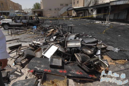 组图:科威特婚礼帐篷着火致41人死亡