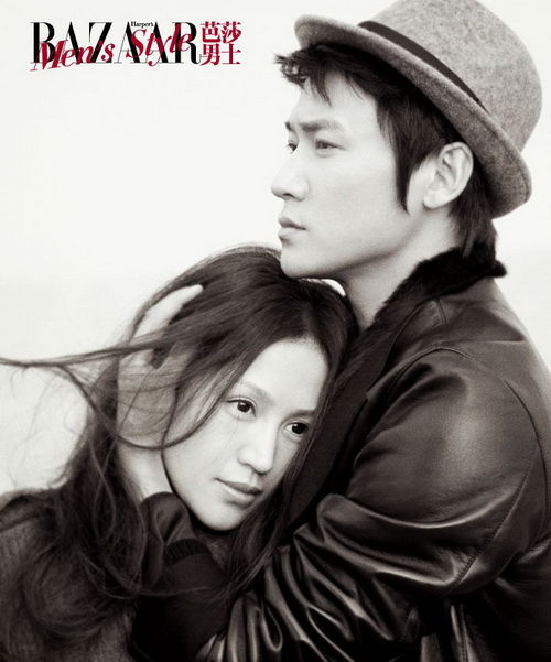 陆毅与妻子鲍蕾。