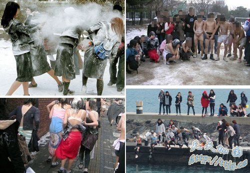 疯狂的韩国庆祝毕业仪式