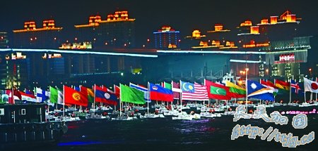 世博会开幕彩排焰火预演满天心(组图)