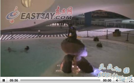 丹麦馆小美人鱼池深夜现人影 多人游泳跳水被录下(组图)