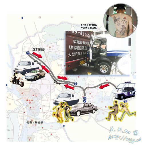 东莞一男子劫持两名人质连抢警车和运钞车(图)