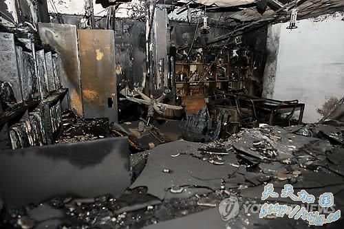 韩养老院凌晨发生火灾 致27名老年女性死伤(图)