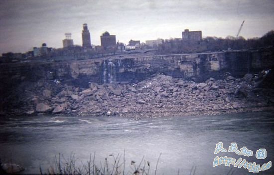 尼亚加拉大瀑布断流照片尘封41年首次曝光(图)