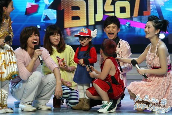 <快乐大本营>节目录制现场。