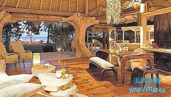 威廉王子与凯特王妃蜜月下榻的别墅洋溢岛国风情。