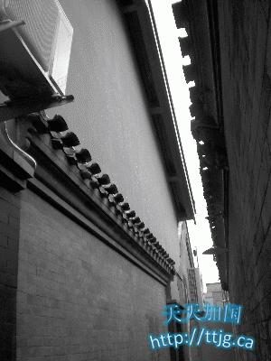 改造后的北院墙增高近一倍。